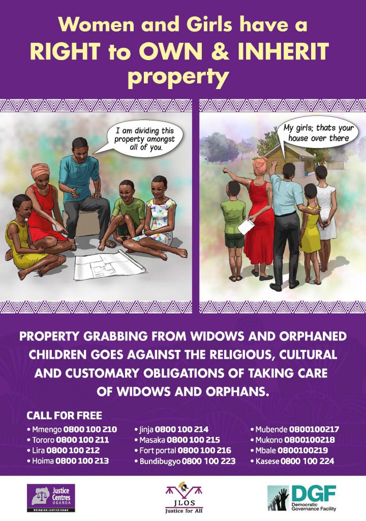 JCU Materials for download - Poster: women and girls have the right to own and inherit property